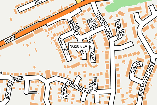 NG20 8EA map - OS OpenMap – Local (Ordnance Survey) NG20 8EA map - OS OpenMap – Local (Ordnance Survey)