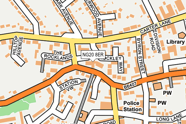 NG20 8ER map - OS OpenMap – Local (Ordnance Survey) NG20 8ER map - OS OpenMap – Local (Ordnance Survey)