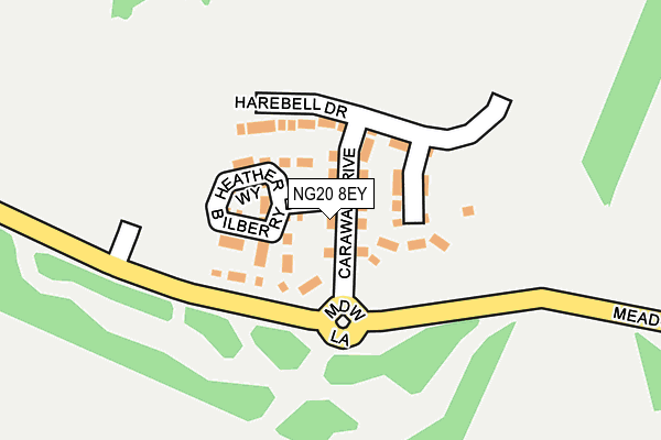 NG20 8EY map - OS OpenMap – Local (Ordnance Survey) NG20 8EY map - OS OpenMap – Local (Ordnance Survey)