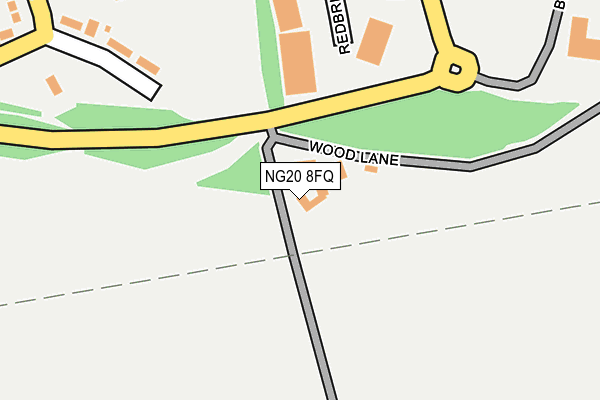 NG20 8FQ map - OS OpenMap – Local (Ordnance Survey) NG20 8FQ map - OS OpenMap – Local (Ordnance Survey)