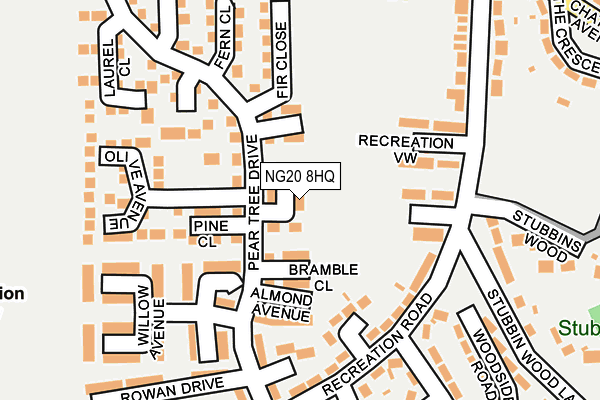 NG20 8HQ map - OS OpenMap – Local (Ordnance Survey) NG20 8HQ map - OS OpenMap – Local (Ordnance Survey)
