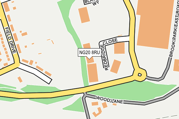 NG20 8RU map - OS OpenMap – Local (Ordnance Survey) NG20 8RU map - OS OpenMap – Local (Ordnance Survey)