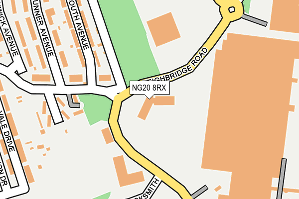 NG20 8RX map - OS OpenMap – Local (Ordnance Survey) NG20 8RX map - OS OpenMap – Local (Ordnance Survey)