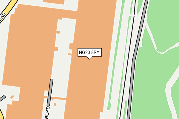 NG20 8RY map - OS OpenMap – Local (Ordnance Survey) NG20 8RY map - OS OpenMap – Local (Ordnance Survey)