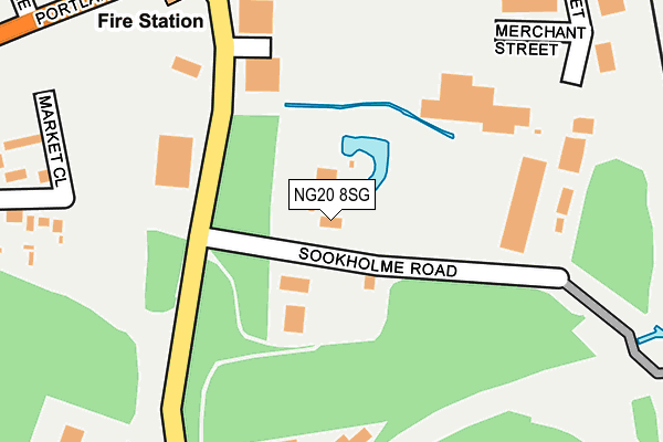 NG20 8SG map - OS OpenMap – Local (Ordnance Survey) NG20 8SG map - OS OpenMap – Local (Ordnance Survey)