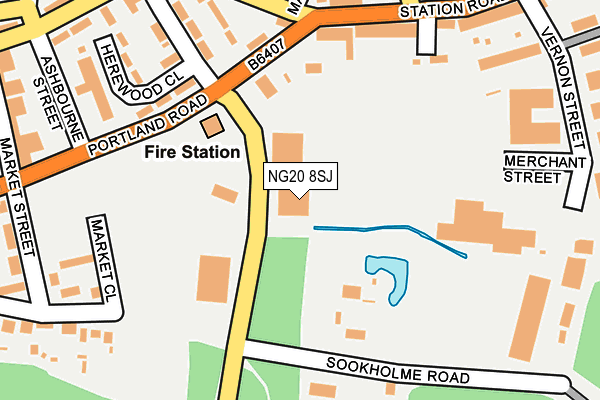 NG20 8SJ map - OS OpenMap – Local (Ordnance Survey) NG20 8SJ map - OS OpenMap – Local (Ordnance Survey)