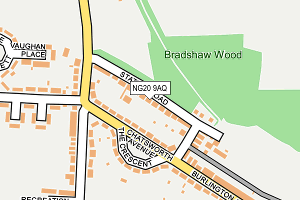NG20 9AQ map - OS OpenMap – Local (Ordnance Survey) NG20 9AQ map - OS OpenMap – Local (Ordnance Survey)