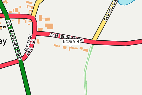 NG20 9JN map - OS OpenMap – Local (Ordnance Survey) NG20 9JN map - OS OpenMap – Local (Ordnance Survey)
