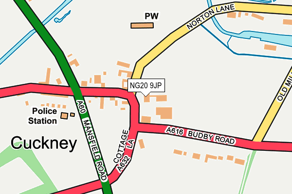 NG20 9JP map - OS OpenMap – Local (Ordnance Survey) NG20 9JP map - OS OpenMap – Local (Ordnance Survey)
