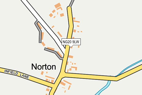NG20 9LW map - OS OpenMap – Local (Ordnance Survey) NG20 9LW map - OS OpenMap – Local (Ordnance Survey)
