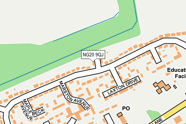NG20 9QJ map - OS OpenMap – Local (Ordnance Survey) NG20 9QJ map - OS OpenMap – Local (Ordnance Survey)