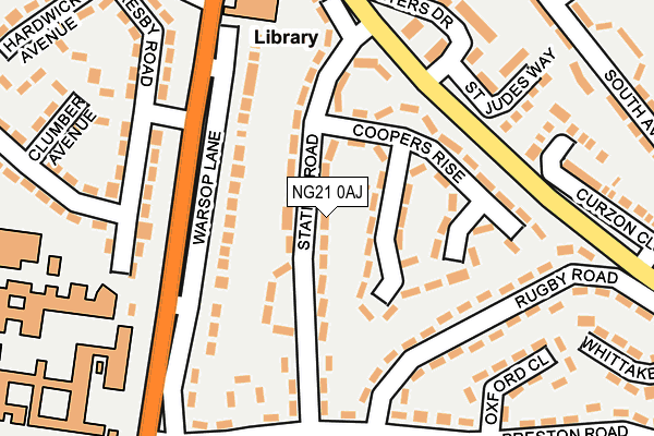 NG21 0AJ map - OS OpenMap – Local (Ordnance Survey) NG21 0AJ map - OS OpenMap – Local (Ordnance Survey)