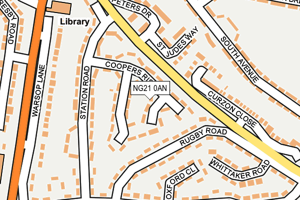 NG21 0AN map - OS OpenMap – Local (Ordnance Survey) NG21 0AN map - OS OpenMap – Local (Ordnance Survey)
