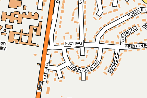 NG21 0AQ map - OS OpenMap – Local (Ordnance Survey) NG21 0AQ map - OS OpenMap – Local (Ordnance Survey)