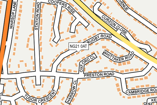 NG21 0AT map - OS OpenMap – Local (Ordnance Survey) NG21 0AT map - OS OpenMap – Local (Ordnance Survey)