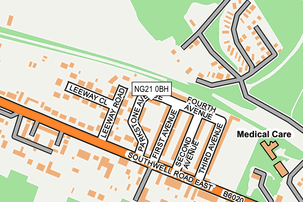 NG21 0BH map - OS OpenMap – Local (Ordnance Survey) NG21 0BH map - OS OpenMap – Local (Ordnance Survey)