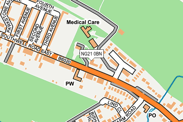 NG21 0BN map - OS OpenMap – Local (Ordnance Survey) NG21 0BN map - OS OpenMap – Local (Ordnance Survey)