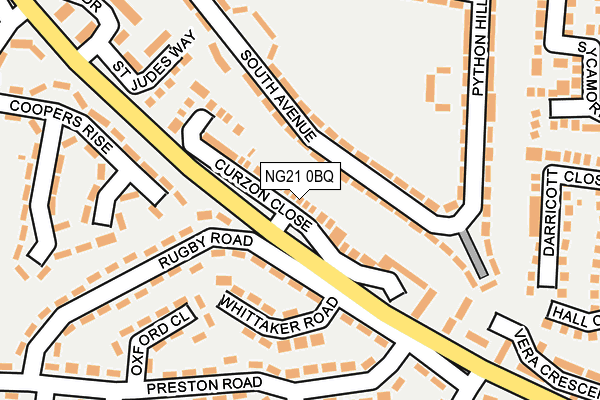 NG21 0BQ map - OS OpenMap – Local (Ordnance Survey) NG21 0BQ map - OS OpenMap – Local (Ordnance Survey)