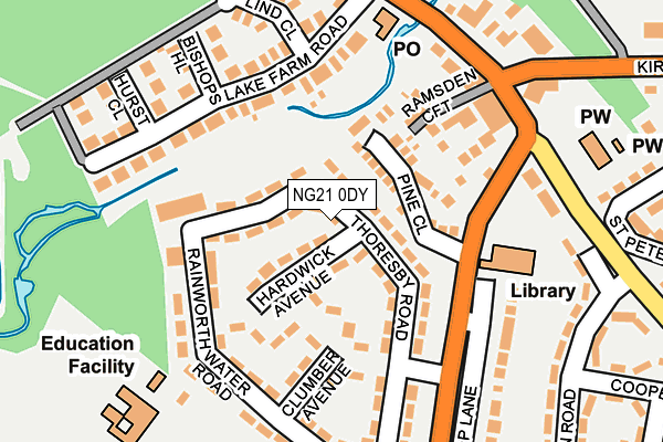 NG21 0DY map - OS OpenMap – Local (Ordnance Survey) NG21 0DY map - OS OpenMap – Local (Ordnance Survey)