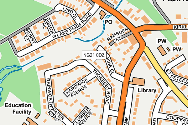 NG21 0DZ map - OS OpenMap – Local (Ordnance Survey) NG21 0DZ map - OS OpenMap – Local (Ordnance Survey)