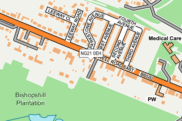 NG21 0EH map - OS OpenMap – Local (Ordnance Survey) NG21 0EH map - OS OpenMap – Local (Ordnance Survey)