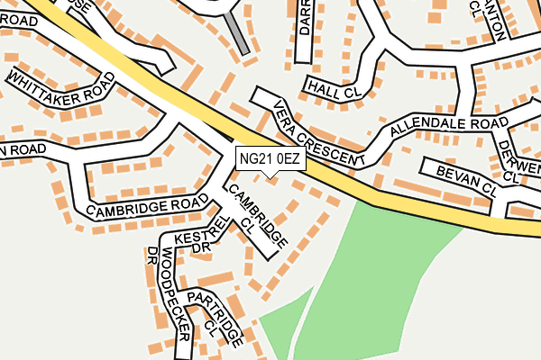 NG21 0EZ map - OS OpenMap – Local (Ordnance Survey) NG21 0EZ map - OS OpenMap – Local (Ordnance Survey)