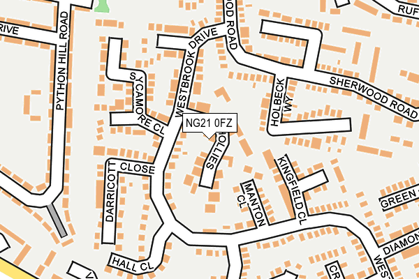NG21 0FZ map - OS OpenMap – Local (Ordnance Survey) NG21 0FZ map - OS OpenMap – Local (Ordnance Survey)