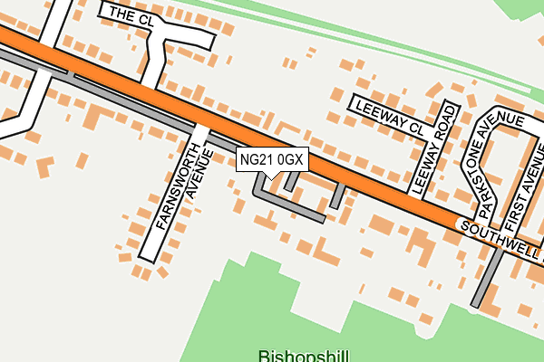 NG21 0GX map - OS OpenMap – Local (Ordnance Survey) NG21 0GX map - OS OpenMap – Local (Ordnance Survey)