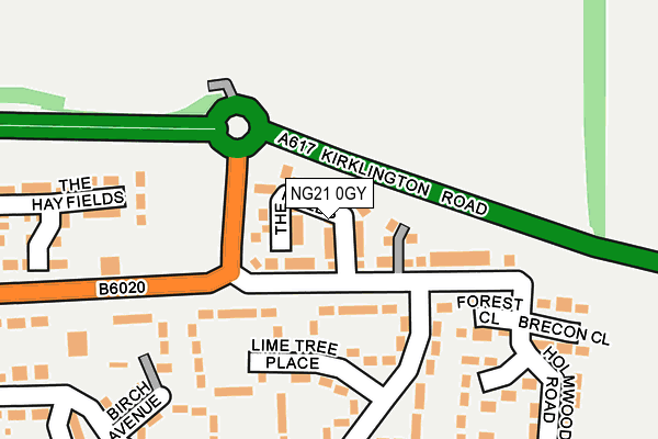 NG21 0GY map - OS OpenMap – Local (Ordnance Survey) NG21 0GY map - OS OpenMap – Local (Ordnance Survey)