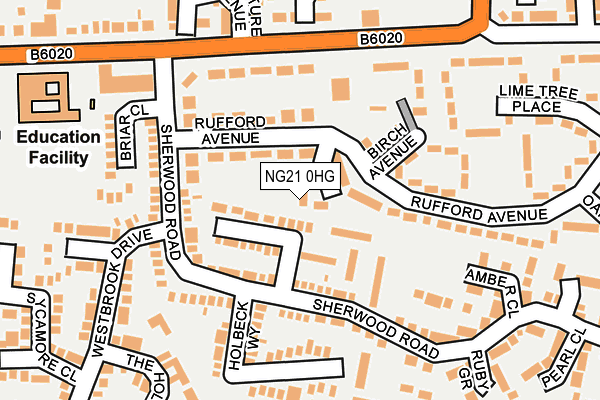 NG21 0HG map - OS OpenMap – Local (Ordnance Survey) NG21 0HG map - OS OpenMap – Local (Ordnance Survey)