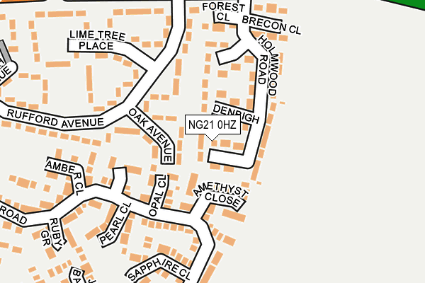 NG21 0HZ map - OS OpenMap – Local (Ordnance Survey) NG21 0HZ map - OS OpenMap – Local (Ordnance Survey)