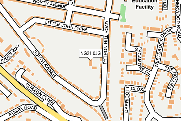 NG21 0JG map - OS OpenMap – Local (Ordnance Survey) NG21 0JG map - OS OpenMap – Local (Ordnance Survey)