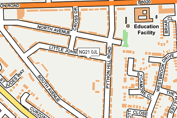 NG21 0JL map - OS OpenMap – Local (Ordnance Survey) NG21 0JL map - OS OpenMap – Local (Ordnance Survey)