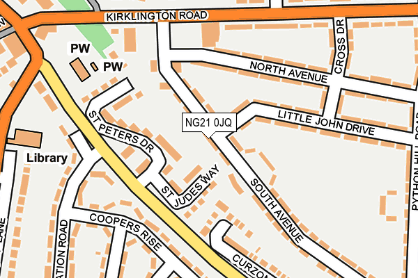NG21 0JQ map - OS OpenMap – Local (Ordnance Survey) NG21 0JQ map - OS OpenMap – Local (Ordnance Survey)