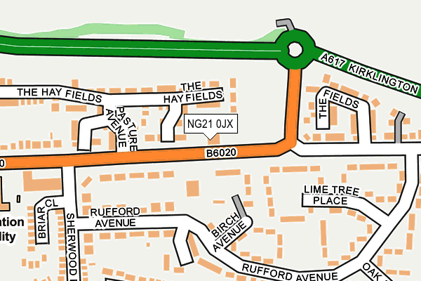 NG21 0JX map - OS OpenMap – Local (Ordnance Survey) NG21 0JX map - OS OpenMap – Local (Ordnance Survey)