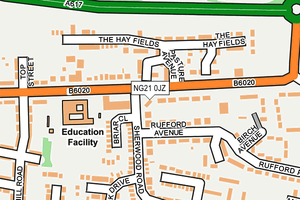 NG21 0JZ map - OS OpenMap – Local (Ordnance Survey) NG21 0JZ map - OS OpenMap – Local (Ordnance Survey)