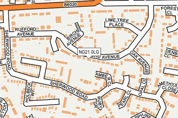 NG21 0LG map - OS OpenMap – Local (Ordnance Survey) NG21 0LG map - OS OpenMap – Local (Ordnance Survey)