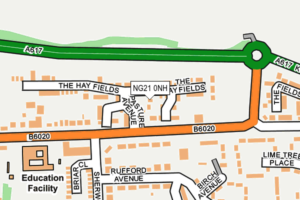 NG21 0NH map - OS OpenMap – Local (Ordnance Survey) NG21 0NH map - OS OpenMap – Local (Ordnance Survey)