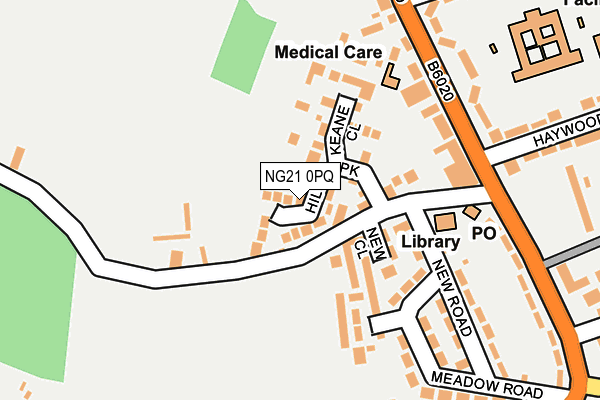 NG21 0PQ map - OS OpenMap – Local (Ordnance Survey) NG21 0PQ map - OS OpenMap – Local (Ordnance Survey)