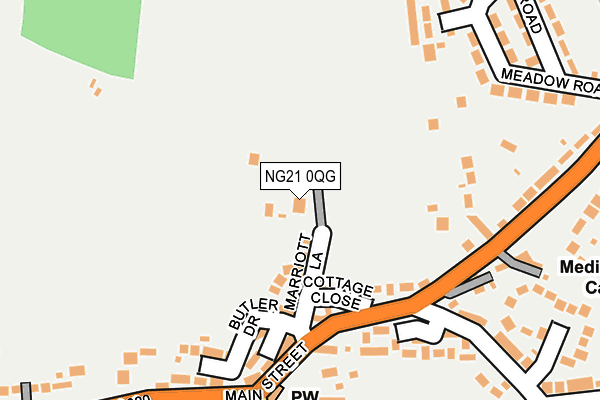 NG21 0QG map - OS OpenMap – Local (Ordnance Survey) NG21 0QG map - OS OpenMap – Local (Ordnance Survey)