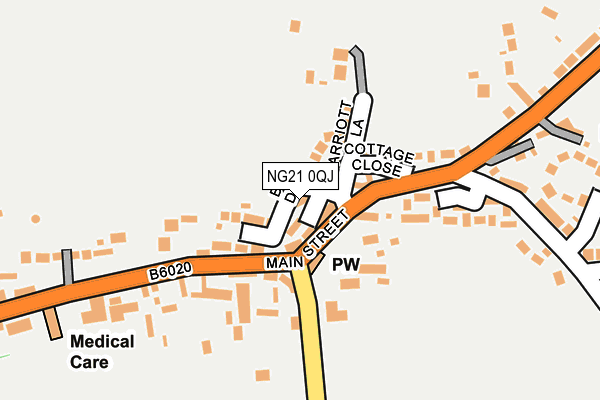 NG21 0QJ map - OS OpenMap – Local (Ordnance Survey) NG21 0QJ map - OS OpenMap – Local (Ordnance Survey)