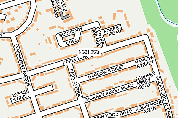 NG21 0SQ map - OS OpenMap – Local (Ordnance Survey) NG21 0SQ map - OS OpenMap – Local (Ordnance Survey)