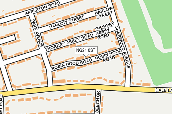 NG21 0ST map - OS OpenMap – Local (Ordnance Survey) NG21 0ST map - OS OpenMap – Local (Ordnance Survey)