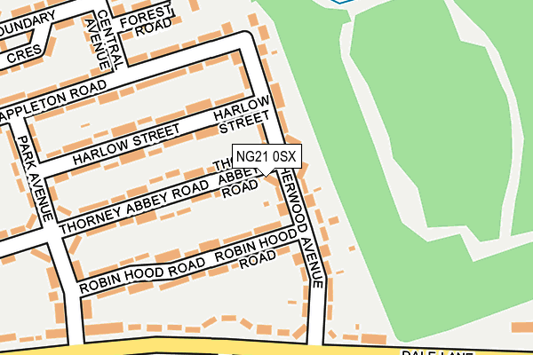 NG21 0SX map - OS OpenMap – Local (Ordnance Survey) NG21 0SX map - OS OpenMap – Local (Ordnance Survey)