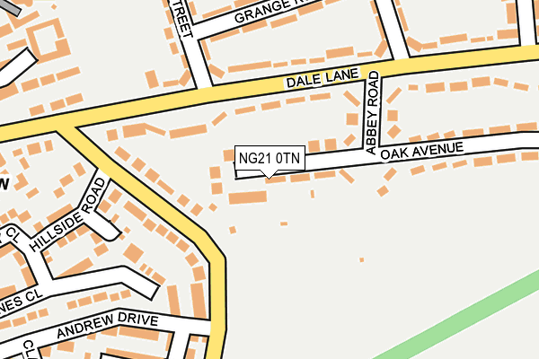 NG21 0TN map - OS OpenMap – Local (Ordnance Survey) NG21 0TN map - OS OpenMap – Local (Ordnance Survey)