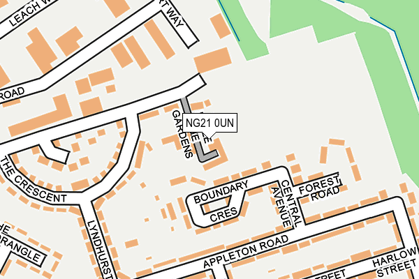 NG21 0UN map - OS OpenMap – Local (Ordnance Survey) NG21 0UN map - OS OpenMap – Local (Ordnance Survey)