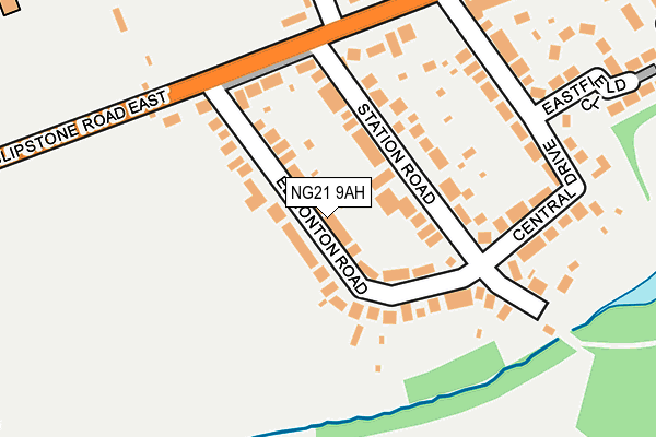 NG21 9AH map - OS OpenMap – Local (Ordnance Survey) NG21 9AH map - OS OpenMap – Local (Ordnance Survey)
