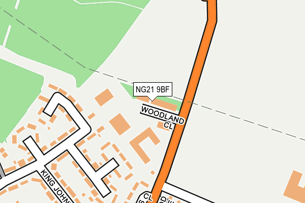 NG21 9BF map - OS OpenMap – Local (Ordnance Survey) NG21 9BF map - OS OpenMap – Local (Ordnance Survey)