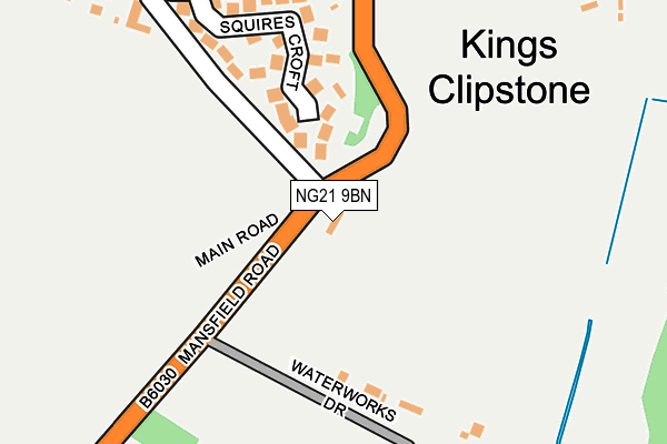 NG21 9BN map - OS OpenMap – Local (Ordnance Survey) NG21 9BN map - OS OpenMap – Local (Ordnance Survey)