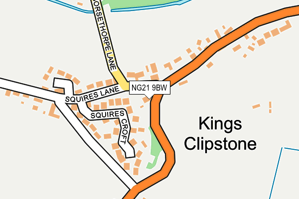 NG21 9BW map - OS OpenMap – Local (Ordnance Survey) NG21 9BW map - OS OpenMap – Local (Ordnance Survey)